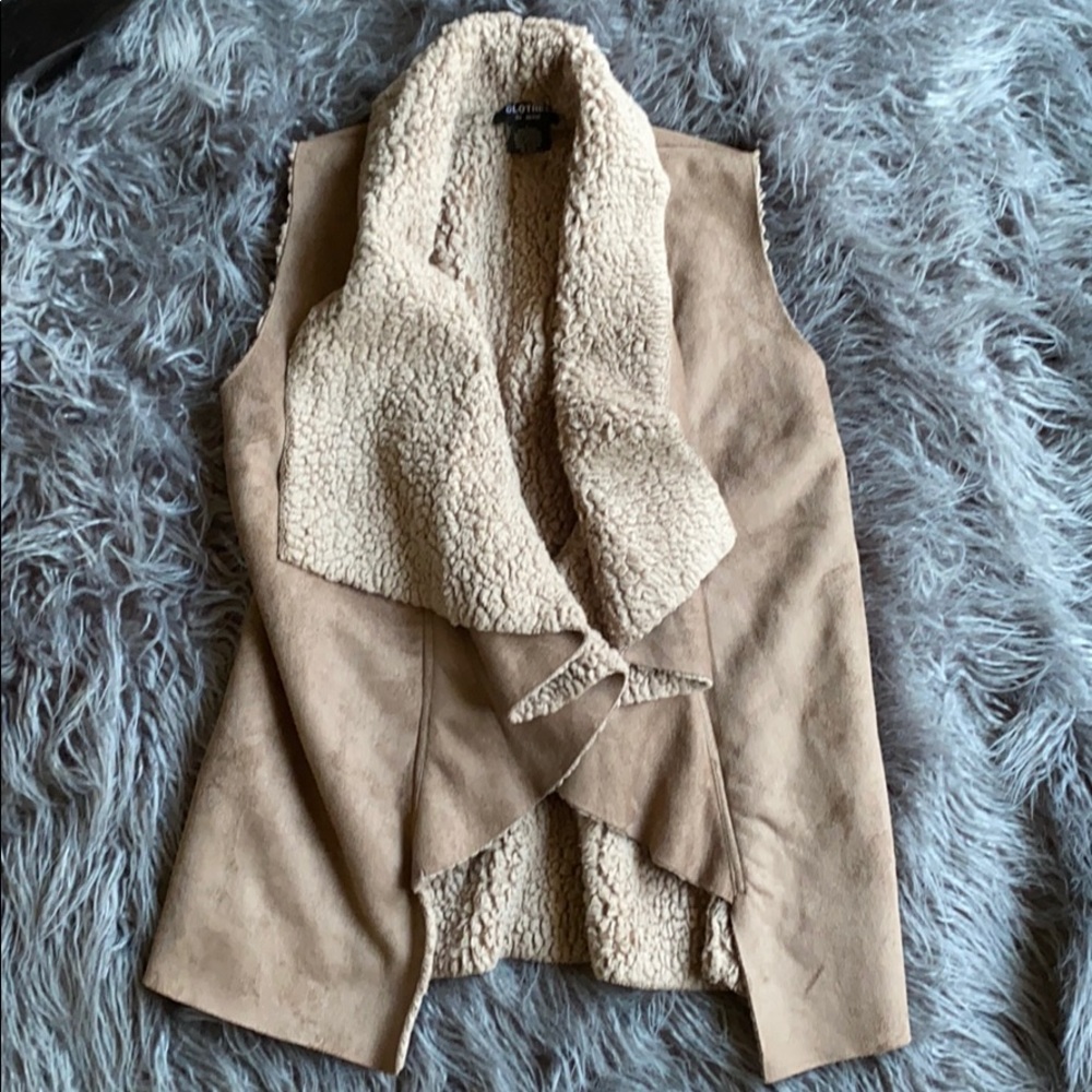Faux Shearling Vest - Size Small
